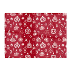 Red Christmas Decorations Pattern Glass Chopping Board