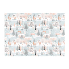 Whimsical Christmas Winter Wonderland Glass Chopping Board