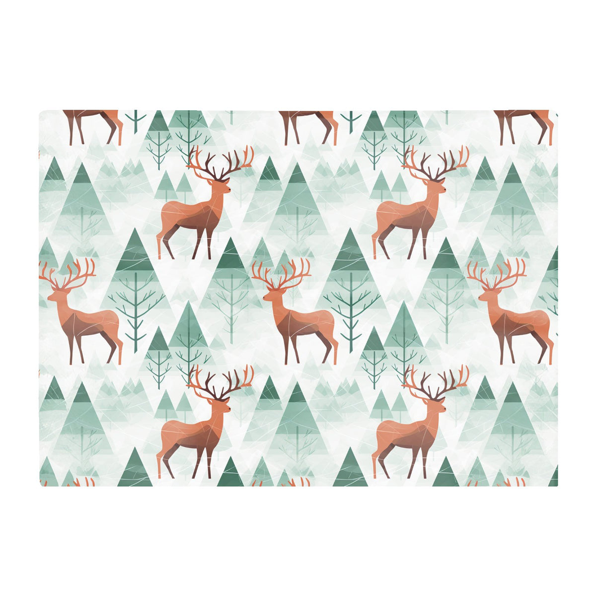 Reindeer On A Snowy Landscape Glass Chopping Board