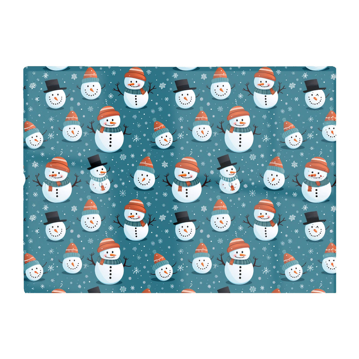 Jolly Christmas Snowmen Glass Chopping Board