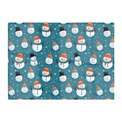 Jolly Christmas Snowmen Glass Chopping Board