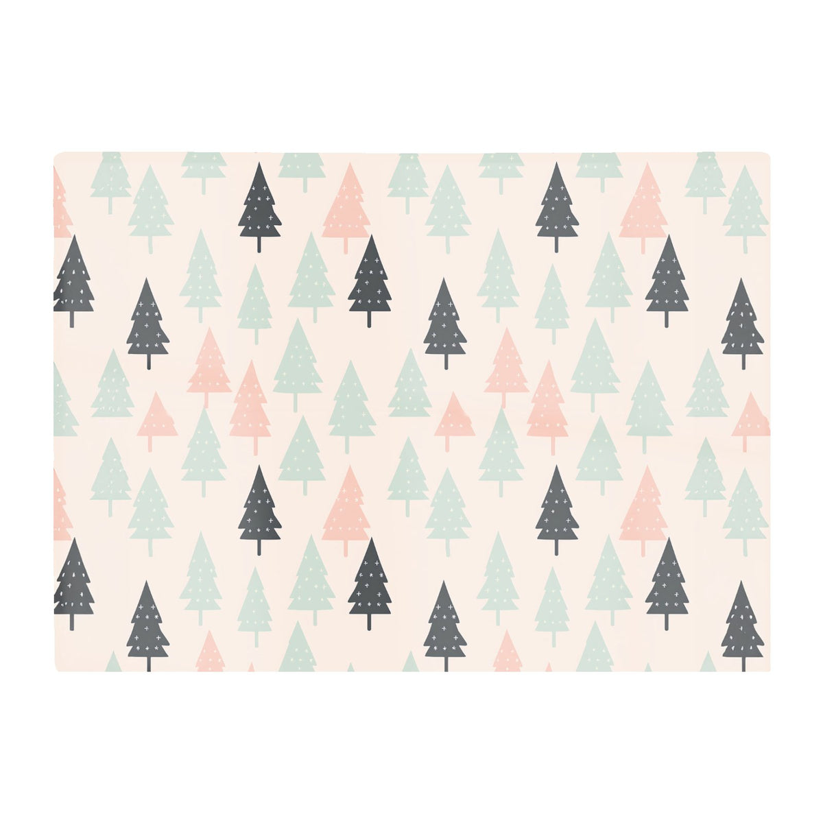 Christmas Tree Silhouette Pattern Glass Chopping Board