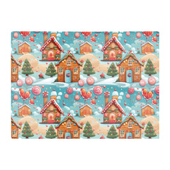 Christmas Gingerbread House Glass Chopping Board