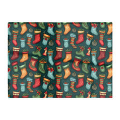 Christmas Stockings Glass Chopping Board