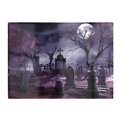 Witchs Moonlit Cemetery Design Glass Chopping Board