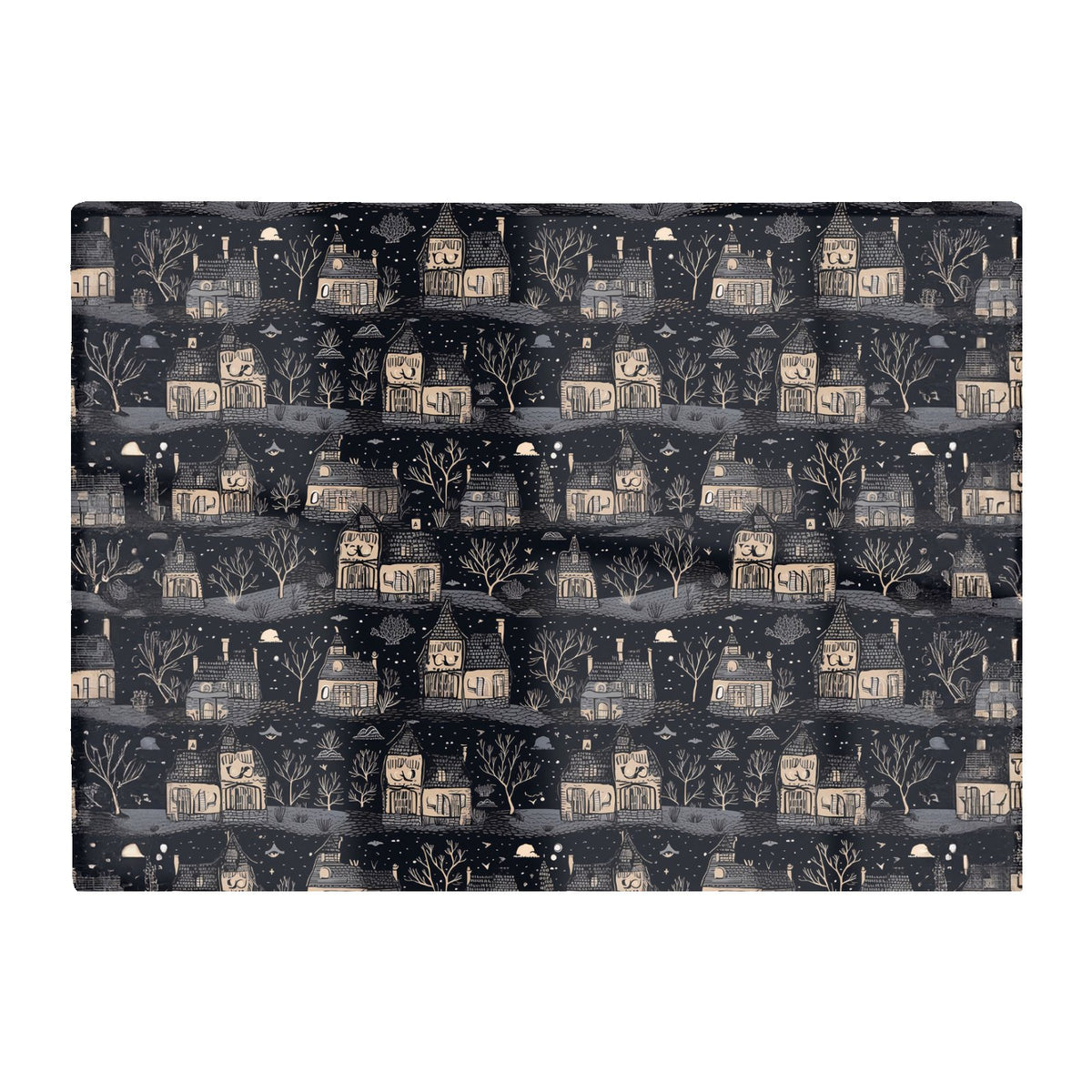 Spooky Haunted Houses Glass Chopping Board