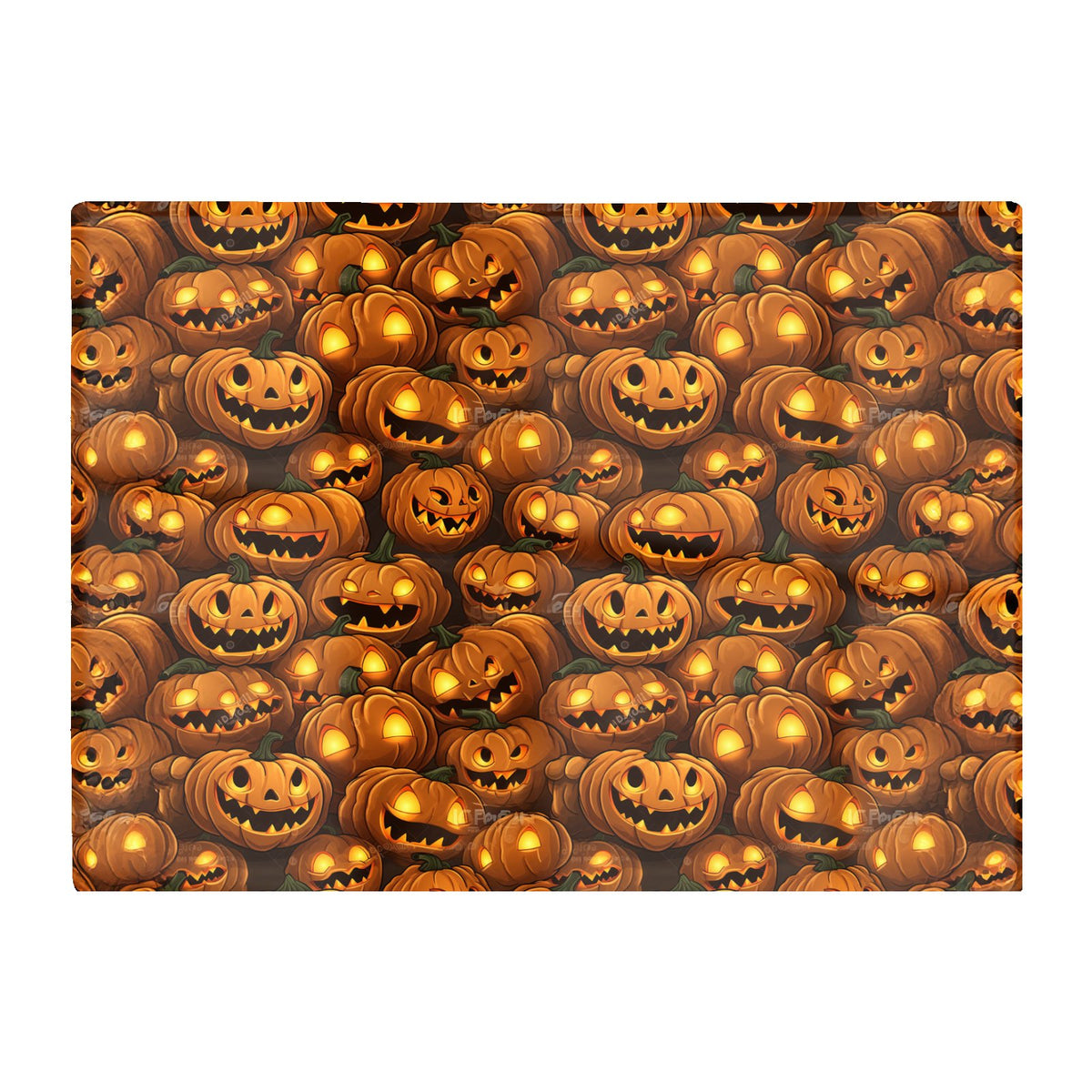 Grinning Lanterns Pumpkins Glass Chopping Board