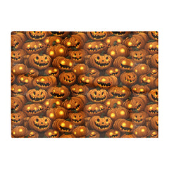 Grinning Lanterns Pumpkins Glass Chopping Board
