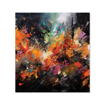 A Vibrant Abstract Painting Kitchen Splashback