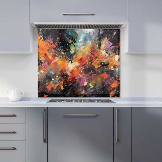 A Vibrant Abstract Painting Kitchen Splashback