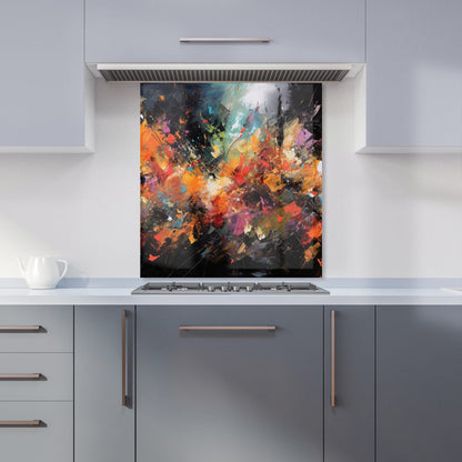 A Vibrant Abstract Painting Kitchen Splashback