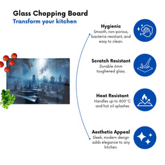 A Moonlit Graveyard Glass Chopping Board