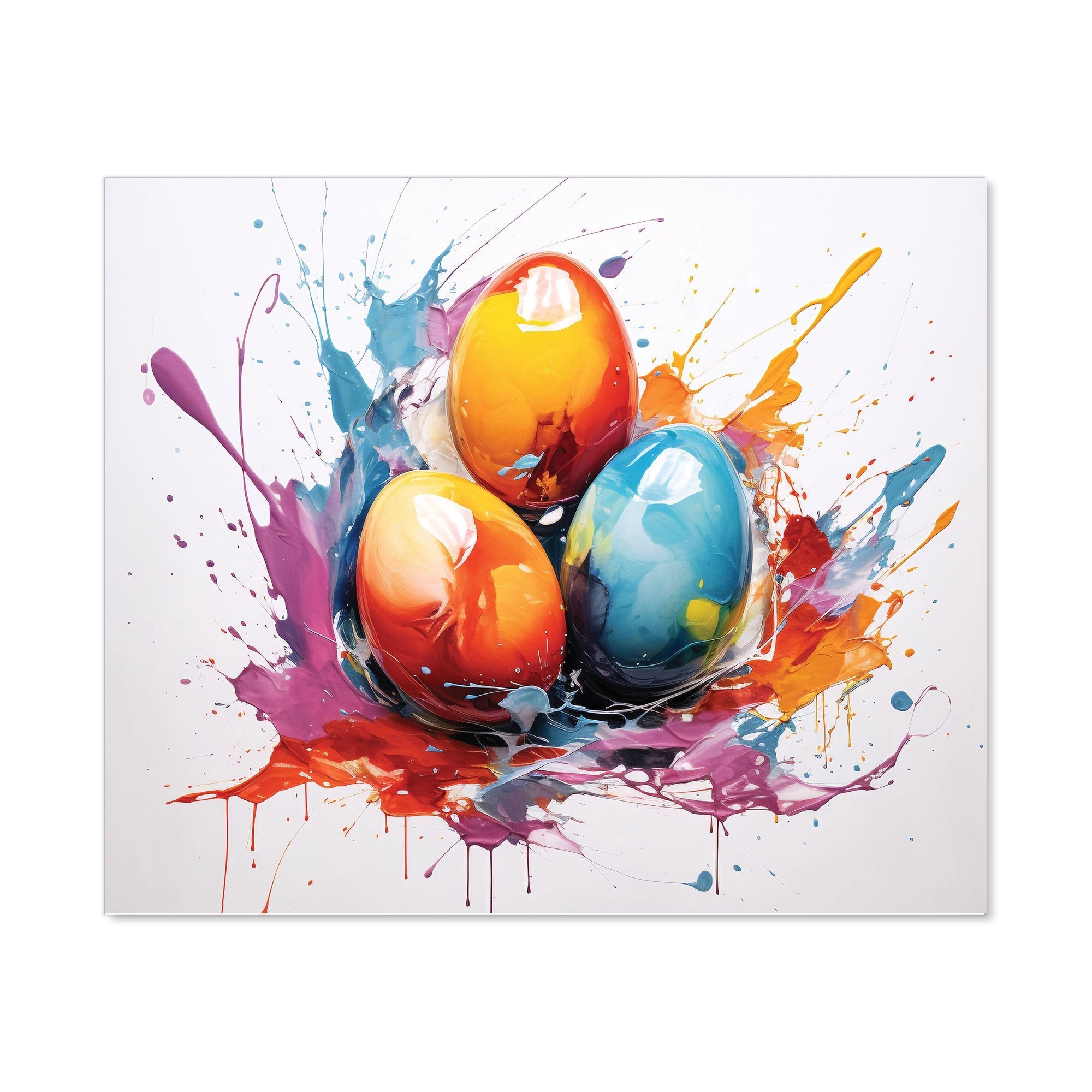 Watercolour Splashart Easter Eggs Kitchen Splashback