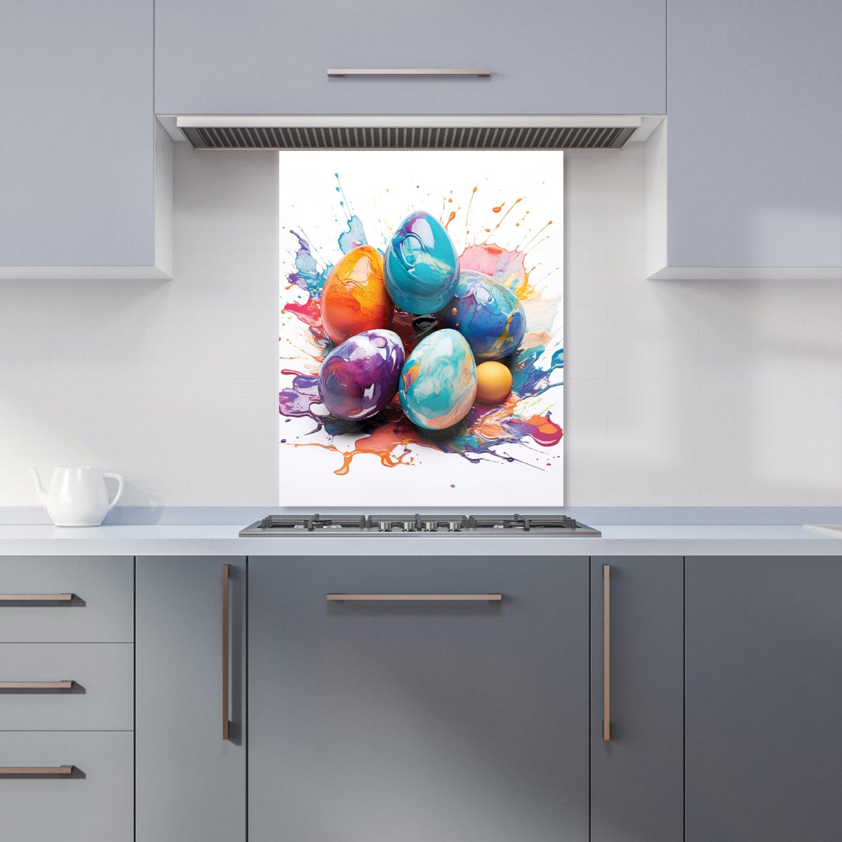 Watercolor Easter eggs Kitchen Splashback