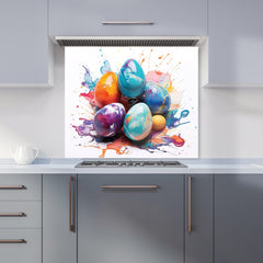 Watercolor Easter eggs Kitchen Splashback