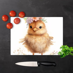 Watercolour, Cute Easter Chick Chopping Board