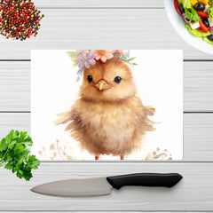Watercolour, Cute Easter Chick Chopping Board