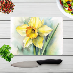 Watercolour Daffodil Chopping Board