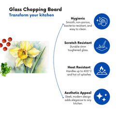 Watercolour Daffodil Chopping Board