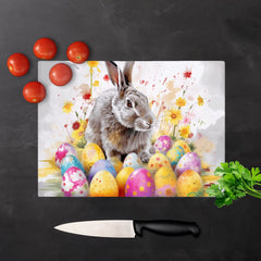 Splashart Easter Bunny And Eggs Chopping Board