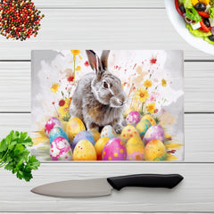 Splashart Easter Bunny And Eggs Chopping Board