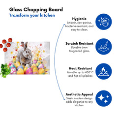 Splashart Easter Bunny And Eggs Chopping Board