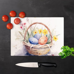 Watercolour Easter Basket Chopping Board