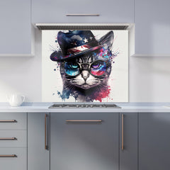 American Shorthair Cat Face Splashart Kitchen Splashback
