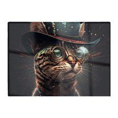 Bengal Cat Face Glasses Splashart Chopping Board