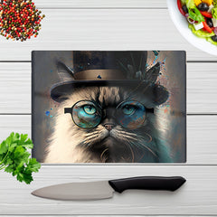 Birman Cat Face Splashart Chopping Board