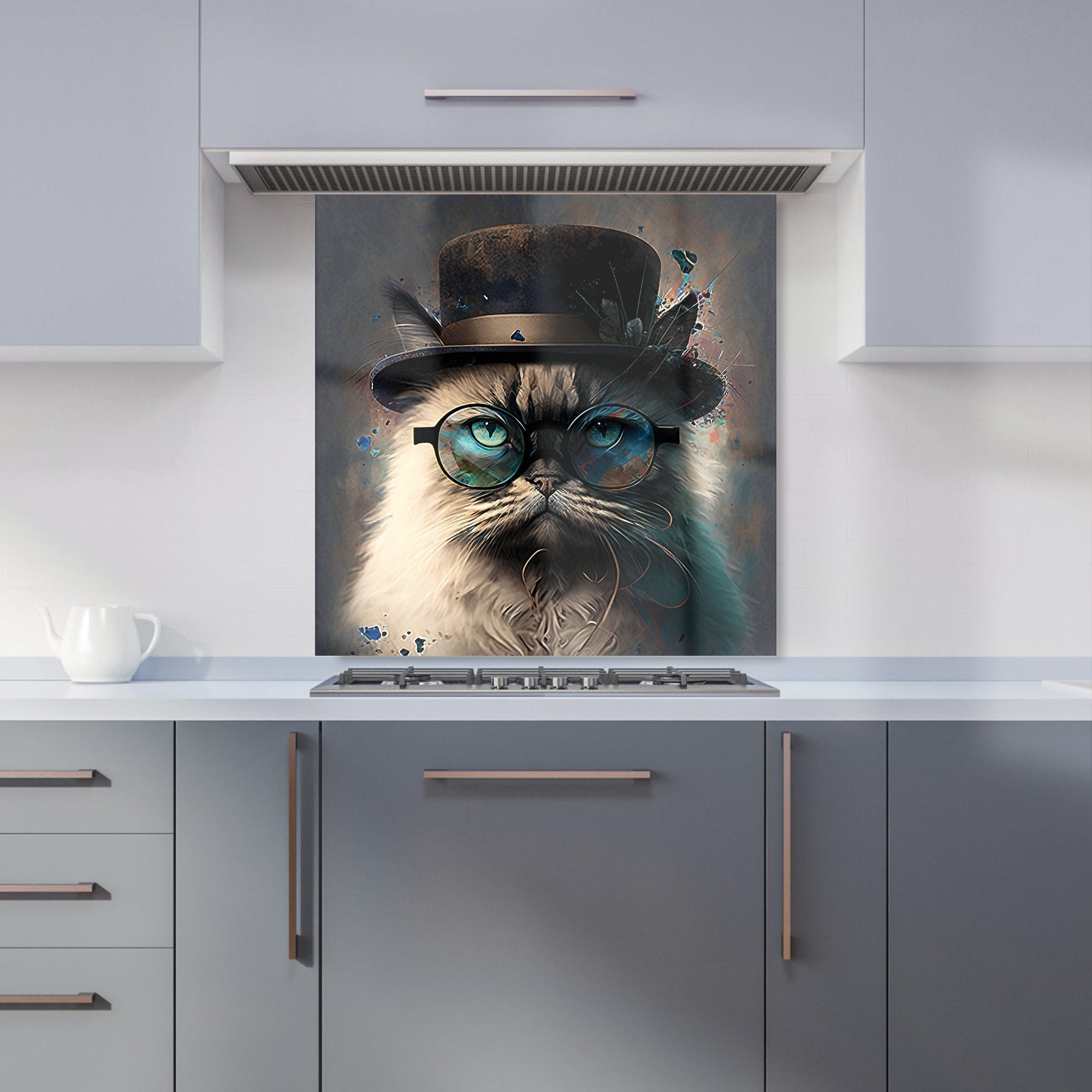 Birman Cat Face Splashart Kitchen Splashback