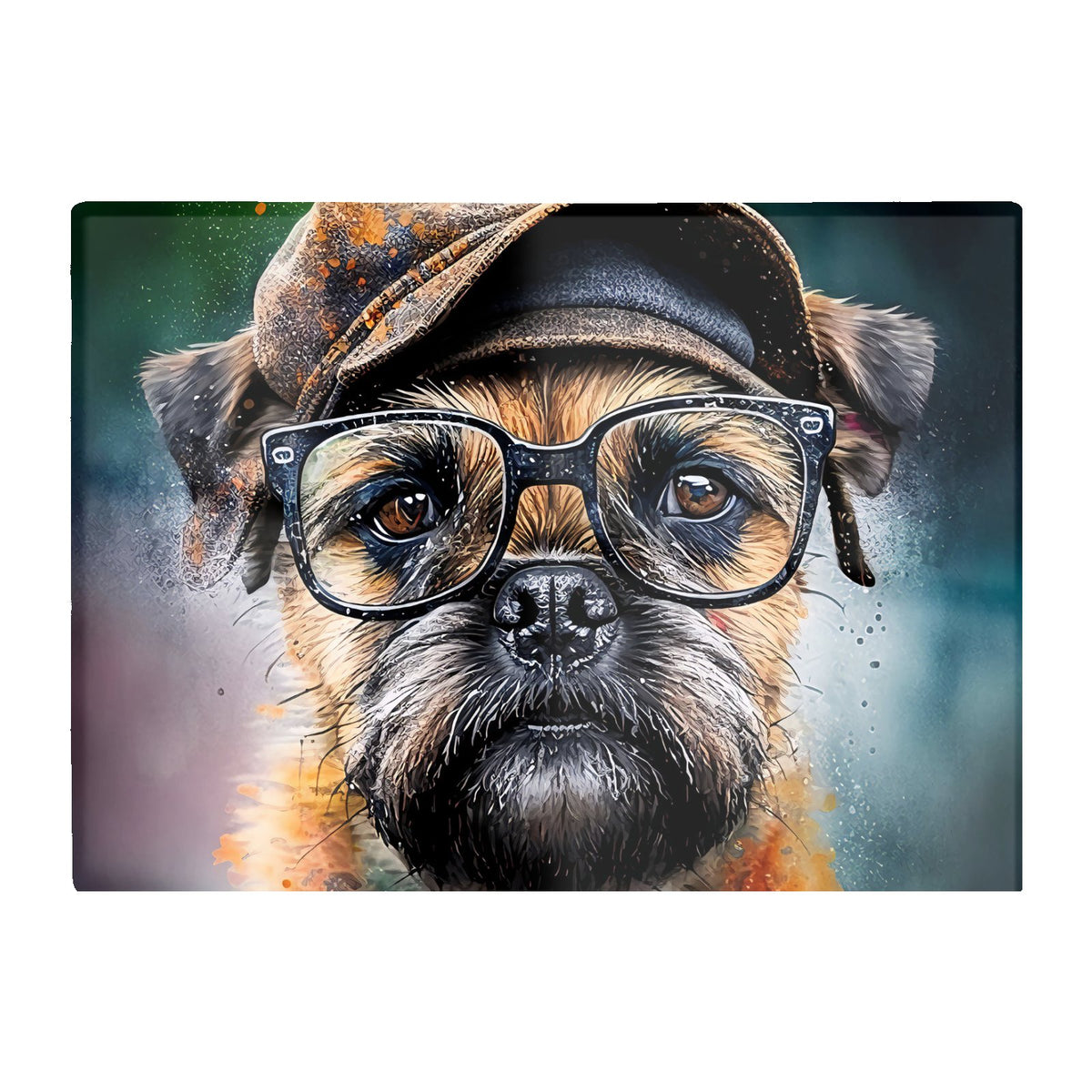 Border Terrier Dog Splashart Chopping Board