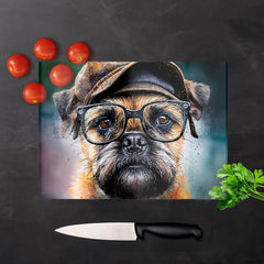 Border Terrier Dog Splashart Chopping Board