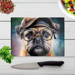 Border Terrier Dog Splashart Chopping Board