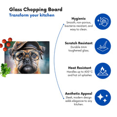 Border Terrier Dog Splashart Chopping Board