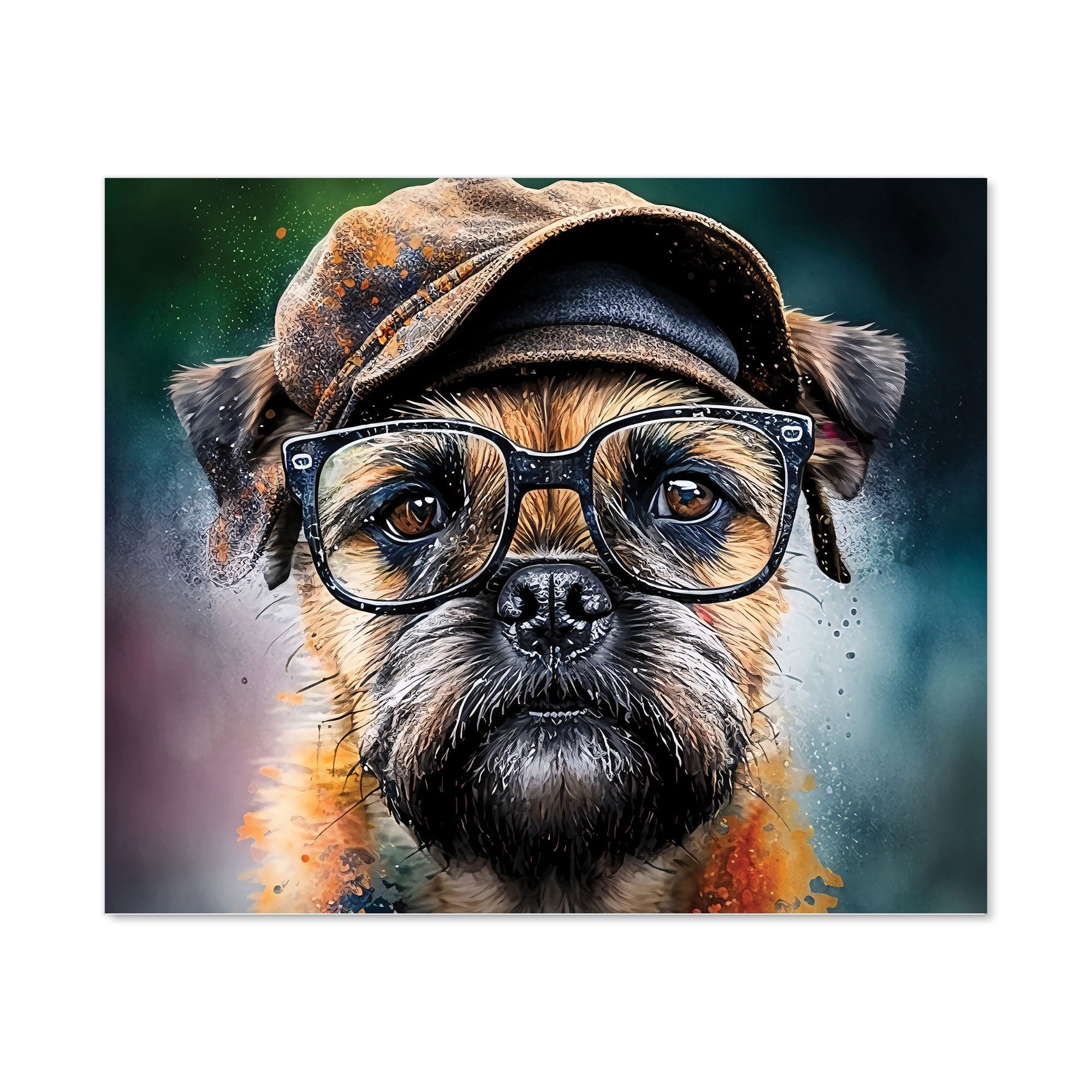 Border Terrier Dog Splashart Kitchen Splashback