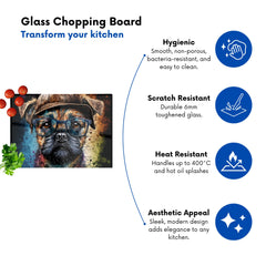 Border Terrier Dog Face Splashart Chopping Board