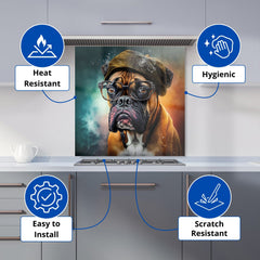Boxer Dog Splashart Kitchen Splashback