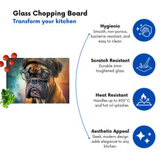 Boxer Dog Splashart Chopping Board