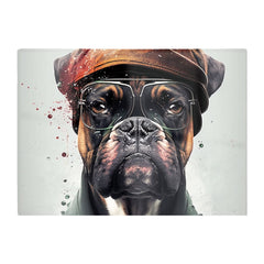 Boxer Dog With Hat Splashart Chopping Board
