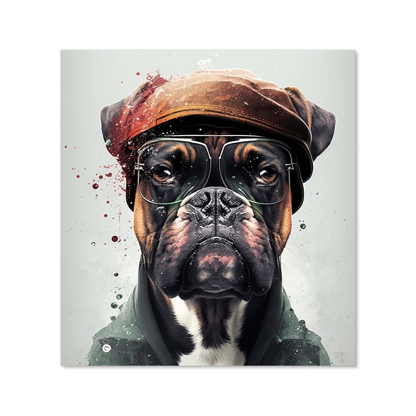 Boxer Dog With Hat Splashart Kitchen Splashback