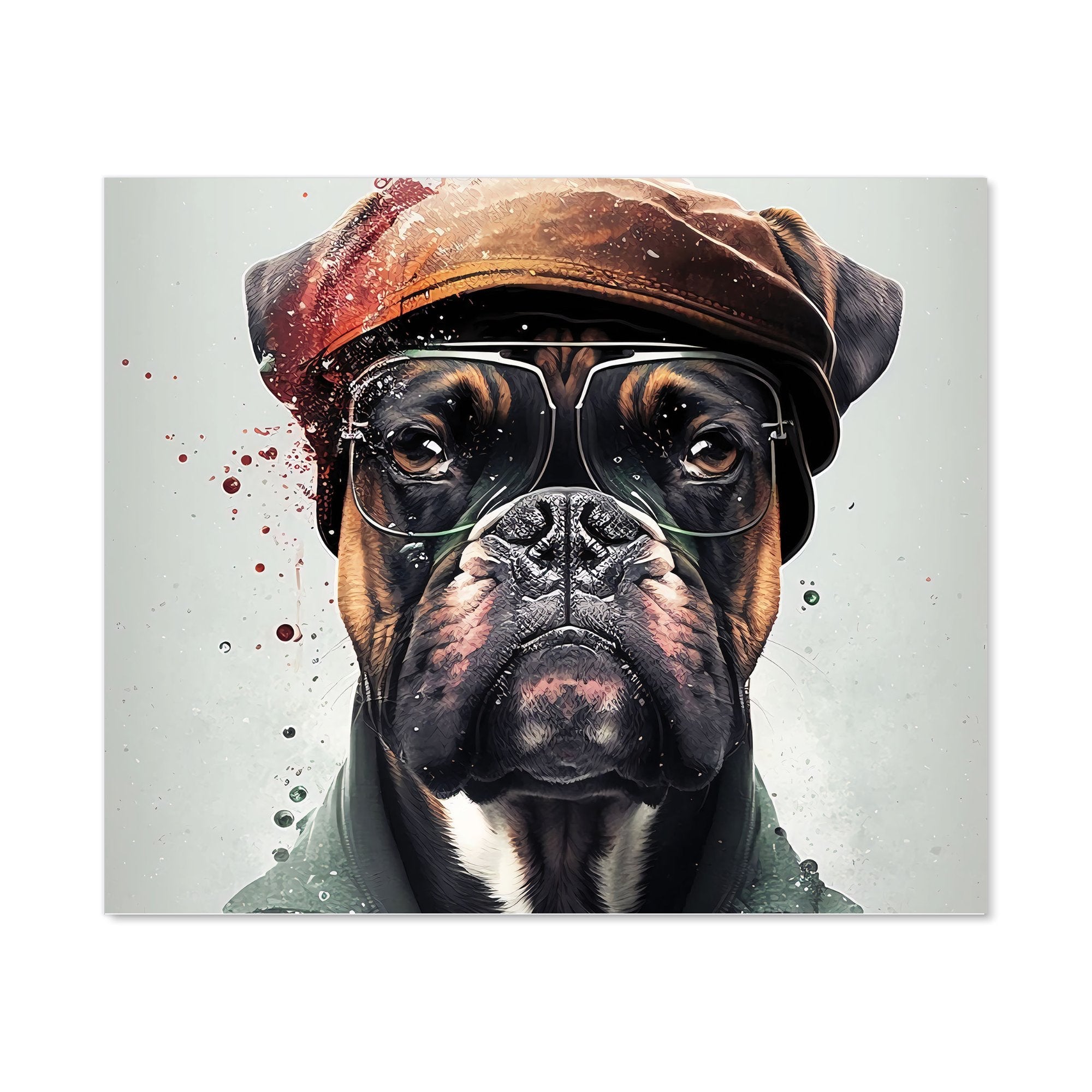 Boxer Dog With Hat Splashart Kitchen Splashback