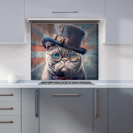 British Shorthair Cat Kitchen Splashback