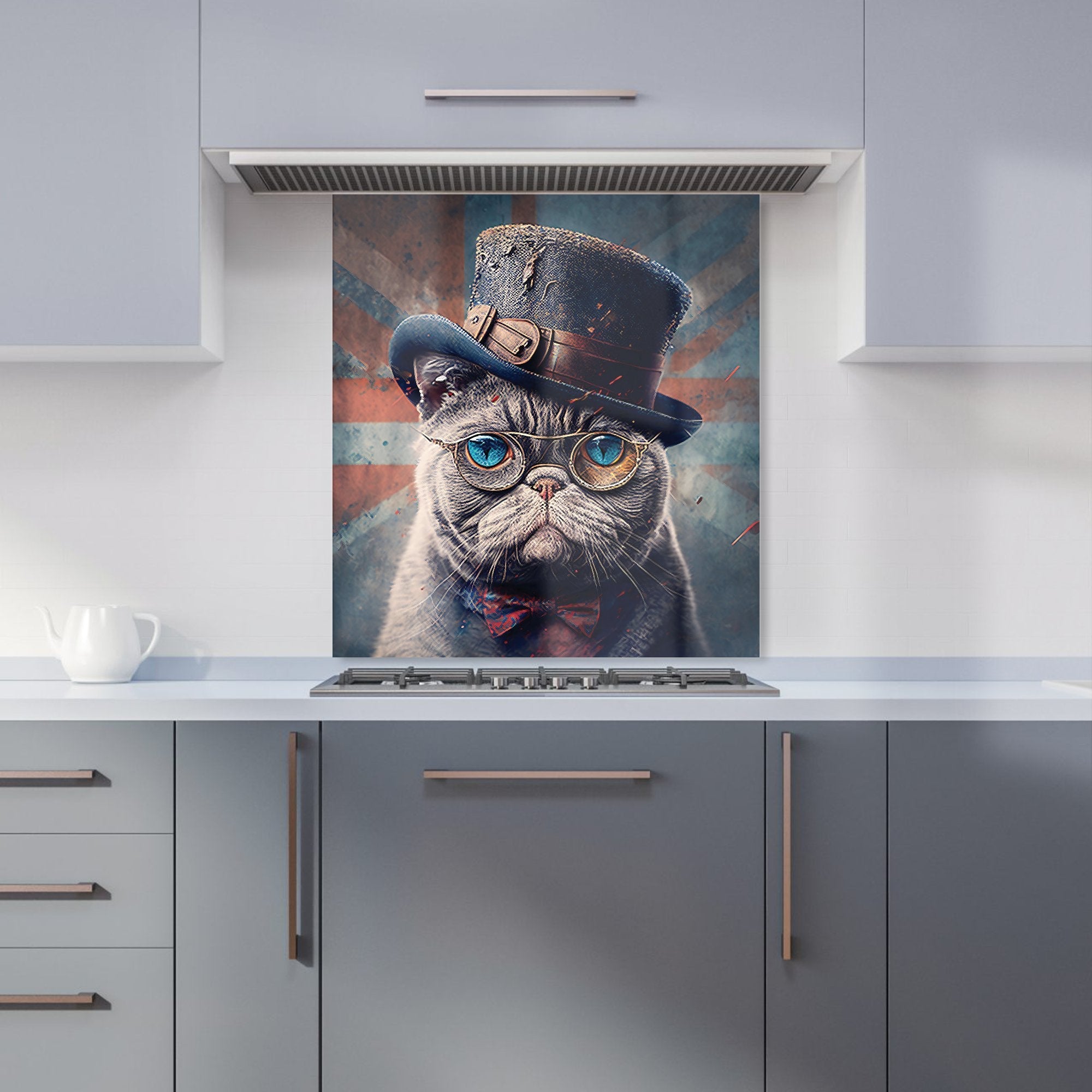 British Shorthair Cat Kitchen Splashback