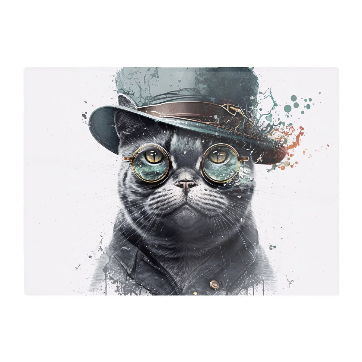 British Shorthair Cat Splashart Chopping Board