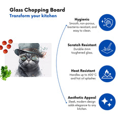 British Shorthair Cat Splashart Chopping Board
