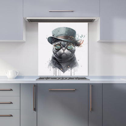 British Shorthair Cat Splashart Kitchen Splashback