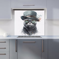 British Shorthair Cat Splashart Kitchen Splashback