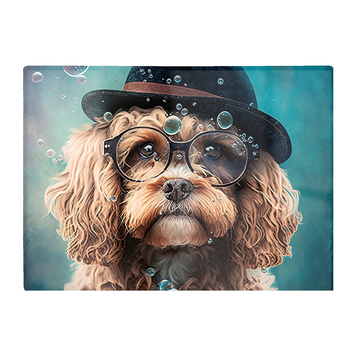 Cavapoo Dog Splashart Chopping Board