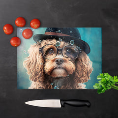 Cavapoo Dog Splashart Chopping Board